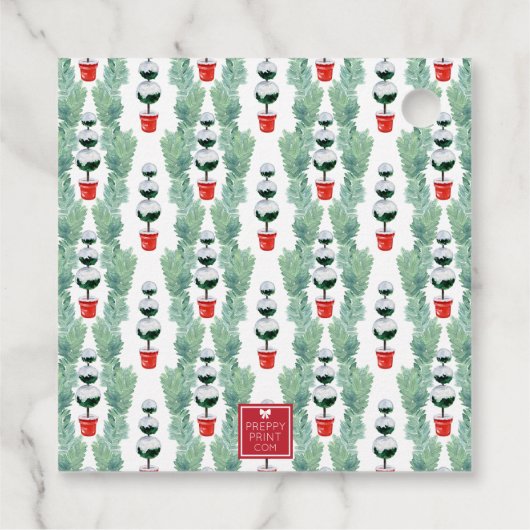 Weihnachtscreme-Wappen Geschenkanhänger (Rückseite)