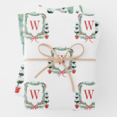 Weihnachtscreme-Wappen Geschenkpapier Set (Beispiel)