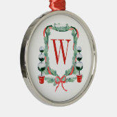 Weihnachtscreme-Wappen Ornament Aus Metall (Rechts)