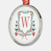 Weihnachtscreme-Wappen Ornament Aus Metall (Links)