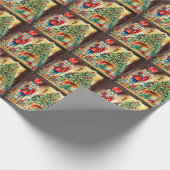 Weihnachtscreme, Weihnachtsbaum Geschenkpapier (Ecke)