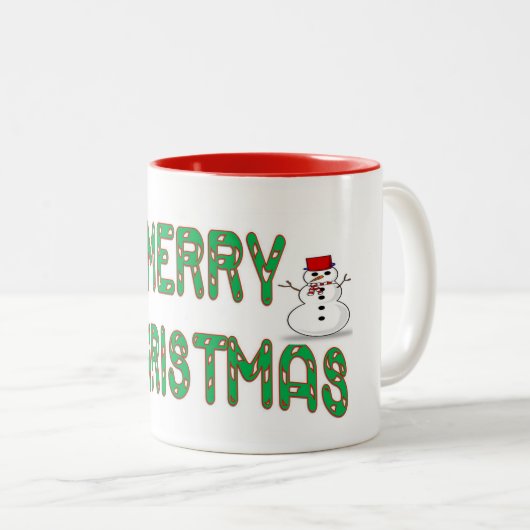 Weihnachtscreme Zweifarbige Tasse (VorderseiteRechts)