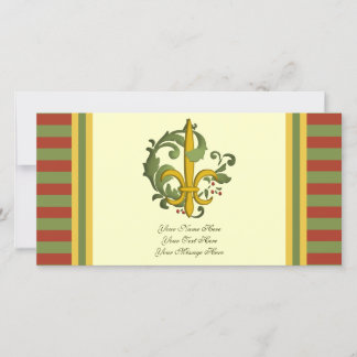 Weihnachtscroll-Lilie Feiertagskarte