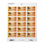 Weihnachtscup Orange Holly Berry Cinnamon Ansprach Adressaufkleber (Vorne)