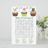 Weihnachtscupcakes Kinderdusche Word Search Spiel (Stehend Vorderseite)