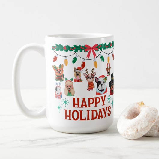 Weihnachtsdach-Kaffeetasse 15oz Kaffeetasse (Mit Donut)