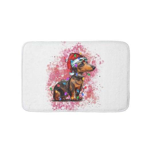Weihnachtsdachshund Badematte (Vorderseite)
