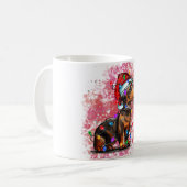 Weihnachtsdachshund kaffeetasse (Vorderseite Links)
