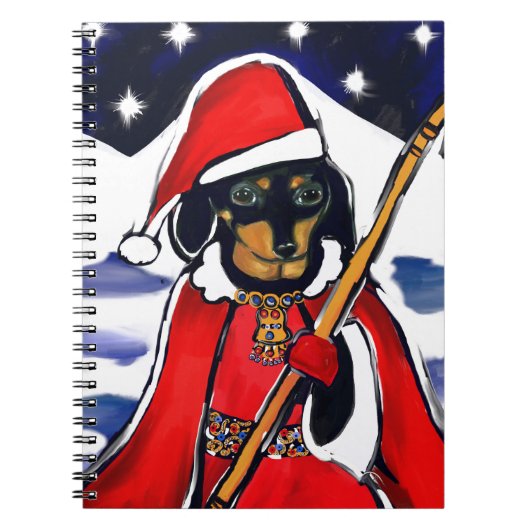 WEIHNACHTSDACHSHUND NOTIZBLOCK (Vorderseite)