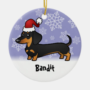 WeihnachtsDackel (addieren Sie Ihren Keramik Ornament