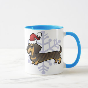 WeihnachtsDackel (Drahthaarterrier) Tasse