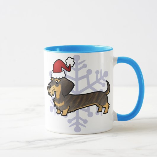 WeihnachtsDackel (Drahthaarterrier) Tasse (Rechts)