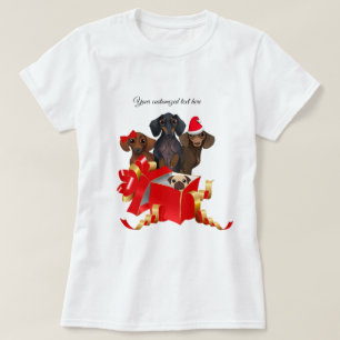 WeihnachtsDackel-Familien-T-Shirt T-Shirt
