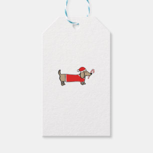 WeihnachtsDackel Geschenkanhänger
