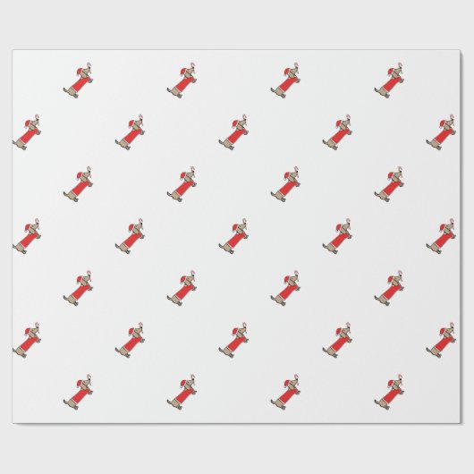 WeihnachtsDackel Geschenkpapier (Flach)