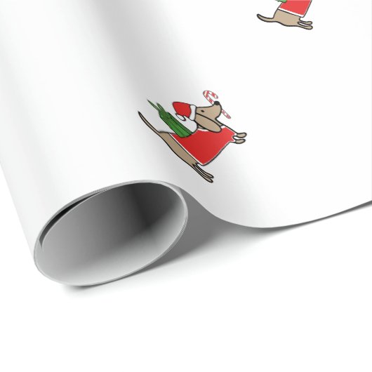 WeihnachtsDackel Geschenkpapier (Rolleneckpunkt)