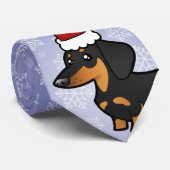 WeihnachtsDackel (glatter Mantel) Krawatte (Gerollt)