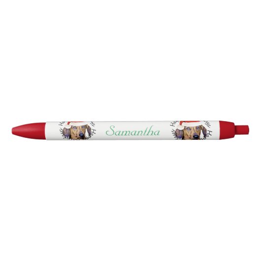 WeihnachtsDackel-Hundepersonalisierter Stift (Vorderseite)