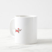 WeihnachtsDackel Kaffeetasse (Vorderseite Links)
