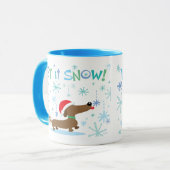 WeihnachtsDackel-Tasse Tasse (Vorderseite Links)