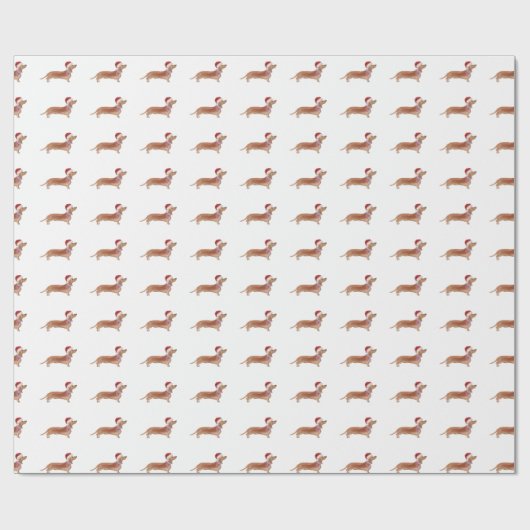 WeihnachtsDackel-Wurst-Hundeverpackungspapier Geschenkpapier (Flach)