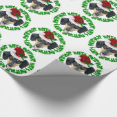 WeihnachtsDackelhund Geschenkpapier (Ecke)