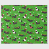 WeihnachtsDackeln Geschenkpapier (Flach)