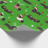 WeihnachtsDackeln Geschenkpapier (Ecke)