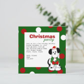 WeihnachtsDalmatiner Einladung (Stehend Vorderseite)