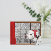 Weihnachtsdalmatiner Feiertagspostkarte (Stehend Vorderseite)