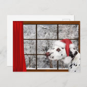 Weihnachtsdalmatiner Feiertagspostkarte (Vorne/Hinten)