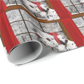 Weihnachtsdalmatiner Geschenkpapier (Rolleneckpunkt)