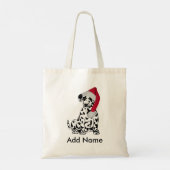 WeihnachtsDalmatiner Personalisiert Tragetasche (Rückseite)