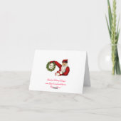 WeihnachtsDamaskochkarte Feiertagskarte (Rückseite)