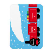 Weihnachtsdampf-Zug im Schnee Magnet (Vertikal)