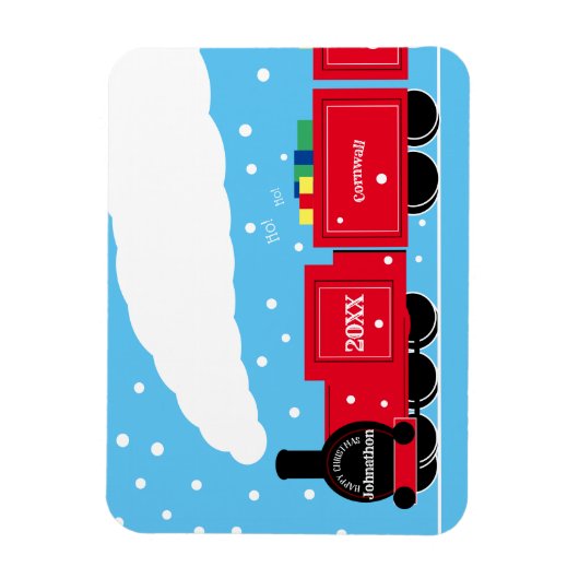 Weihnachtsdampf-Zug im Schnee Magnet (Vertikal)