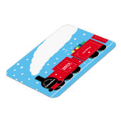 Weihnachtsdampf-Zug im Schnee Magnet (Linke Seite)