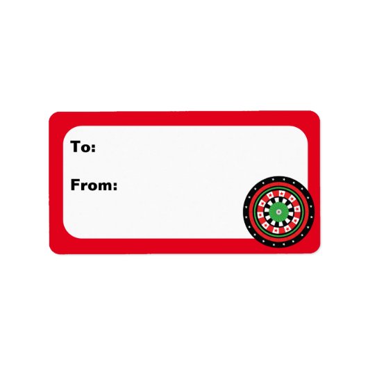 Weihnachtsdartboard Adressaufkleber (Vorne)