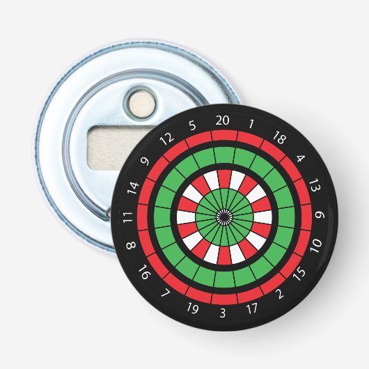 Weihnachtsdartboard Flaschenöffner (Vorderseite)