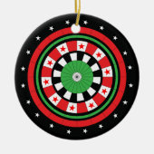 Weihnachtsdartboard Keramik Ornament (Vorne)