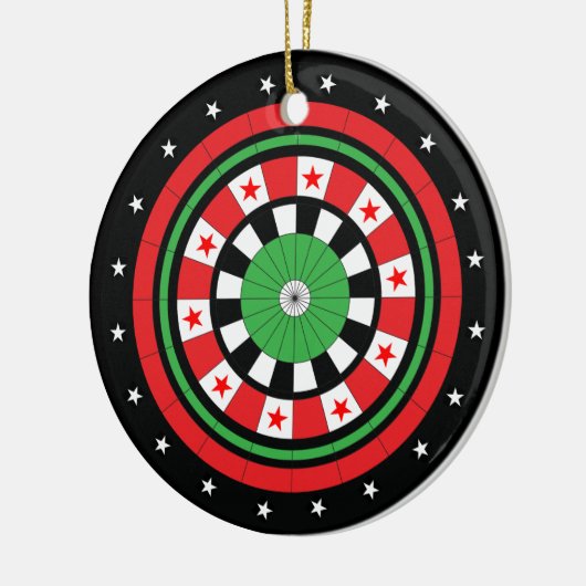 Weihnachtsdartboard Keramik Ornament (Links)