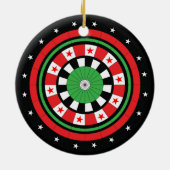 Weihnachtsdartboard Keramik Ornament (Hinten)