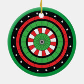 Weihnachtsdartboard Keramikornament (Hinten)