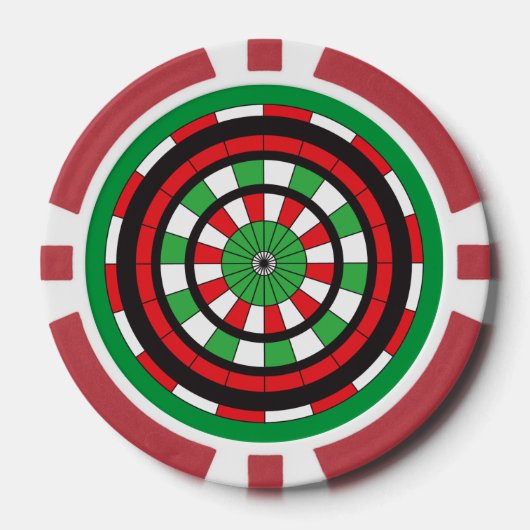 Weihnachtsdartboard Pokerchips (Vorderseite)