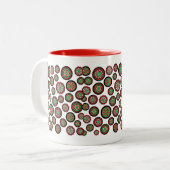 Weihnachtsdartboards Zweifarbige Tasse (Vorderseite Links)
