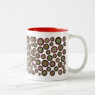 Weihnachtsdartboards Zweifarbige Tasse