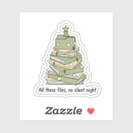 Weihnachtsdateien-Baum-Aufkleber Aufkleber