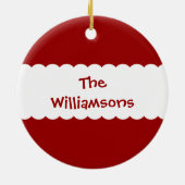 Weihnachtsdatierte Foto-Verzierung Keramik Ornament (Hinten)