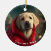 Weihnachtsdatum oder Foto hinzufügen Keramik Ornament (Vorne)