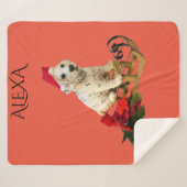 Weihnachtsdecke mit individuelle Name. Sherpadecke (Vorderseite (Horizontal))